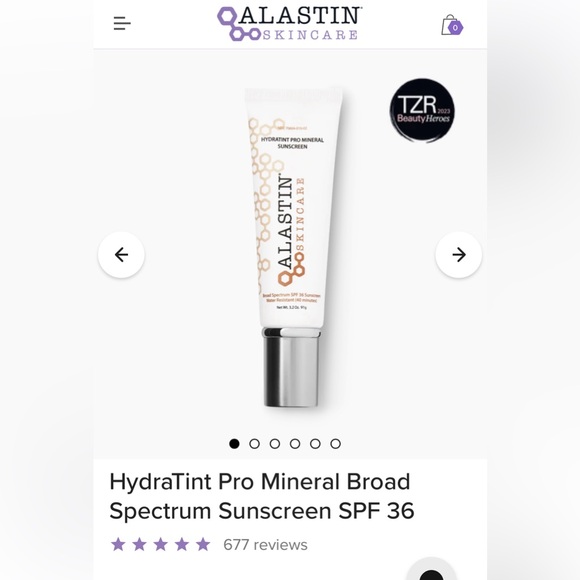 Alastin Hydratint Pro Mineral sunscreen - used only once!